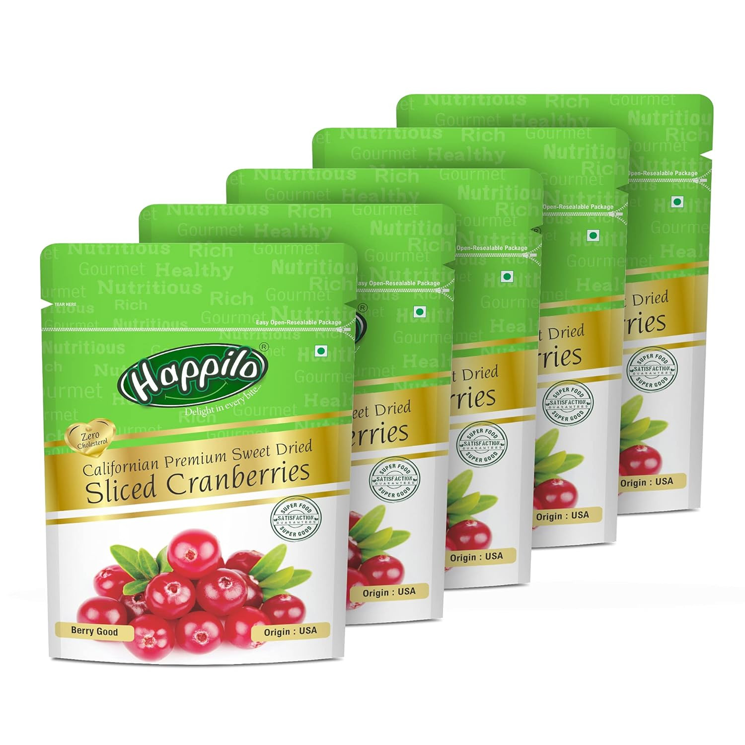Happilo Premium Californian Sliced Cranberries